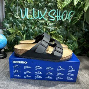 Birkenstock Arizona Leather Birko-Flor Men Size 11 EU 44 Black